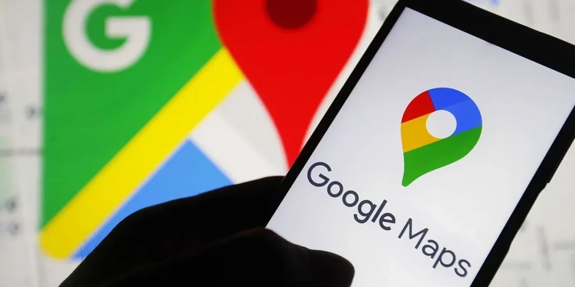 Google Maps app interface showing immersive navigation and AI-powered trip planning features